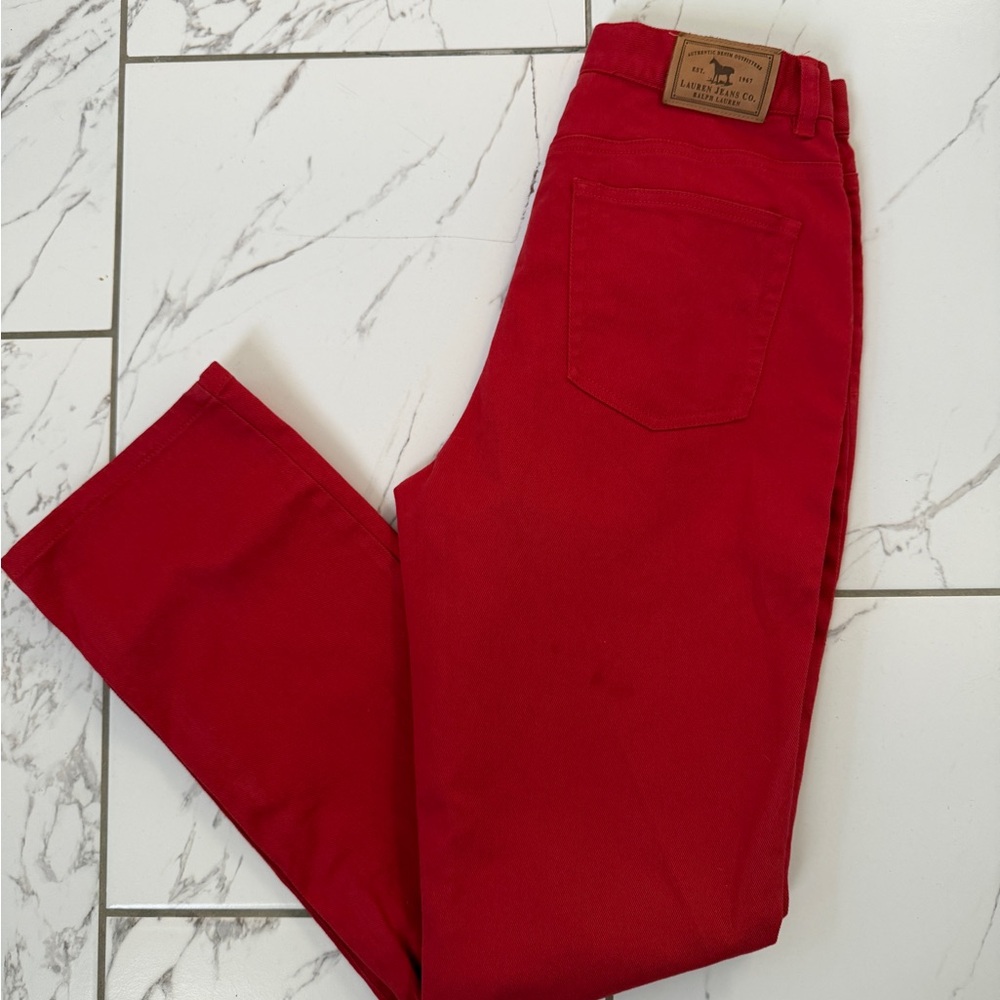 Ralph Lauren Red Denim Pants high waist 90’s fit